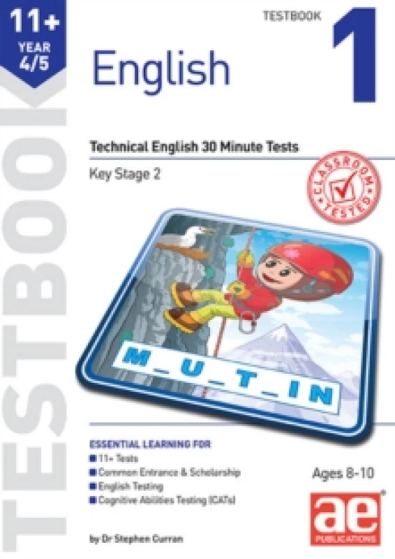 Image of 11+ English Year 4/5 Testbook 1 : Technical English 30 Minute Tests Paperback / softback
