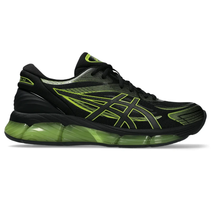 Image of Asics Mens Gel Quantum 8 Gel Technology Engineered Mesh Runners Black/Grn Apple male 8 (42.5)