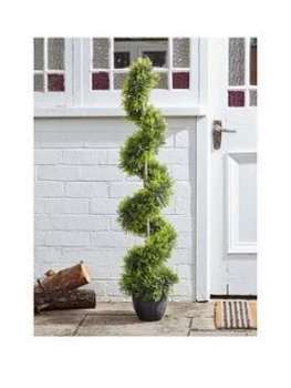 Image of Smart Solar Cyprus Artificial Potted Outdoor Tree