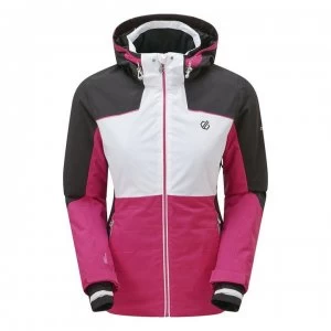 Image of Dare2B Flourish Waterproof Ski Jacket - ActivePk/Wht