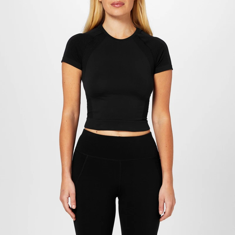 Image of Sweaty Betty Womens Workout Regular Fit T-Shirt Black female 14 (L)