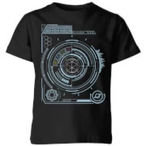 Image of Crystal Maze Futuristic Crystal Kids T-Shirt - Black - 3-4 Years
