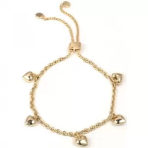 Image of DKNY Jewellery Gold Coloured Heart Slider Bracelet