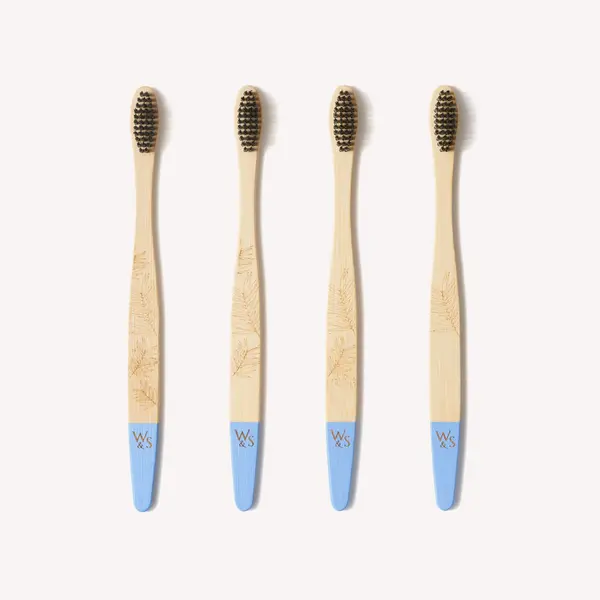 Image of Wild & Stone Bamboo Firm Wave Bristles Toothbrush 4Pcs