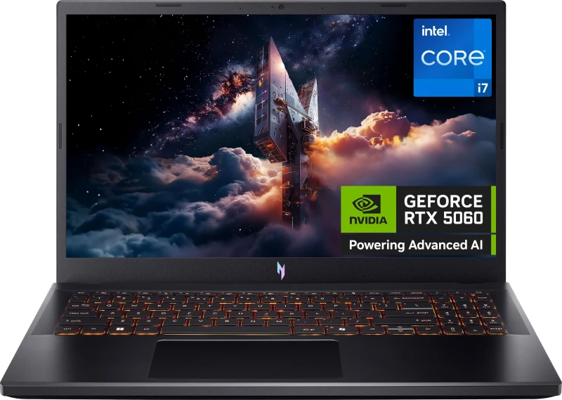 Image of Acer Nitro V15 ANV15-52 15.6" Gaming Laptop - NVIDIA GeForce RTX 5060, Intel Core i7, 1TB SSD - Black