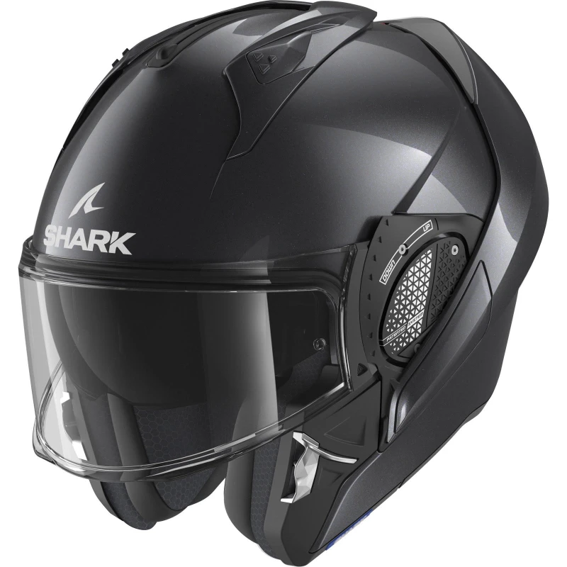 Image of Shark Evo-GT Blank Flip Front Motorcycle Helmet XS Anthracite (A05) Anthracite