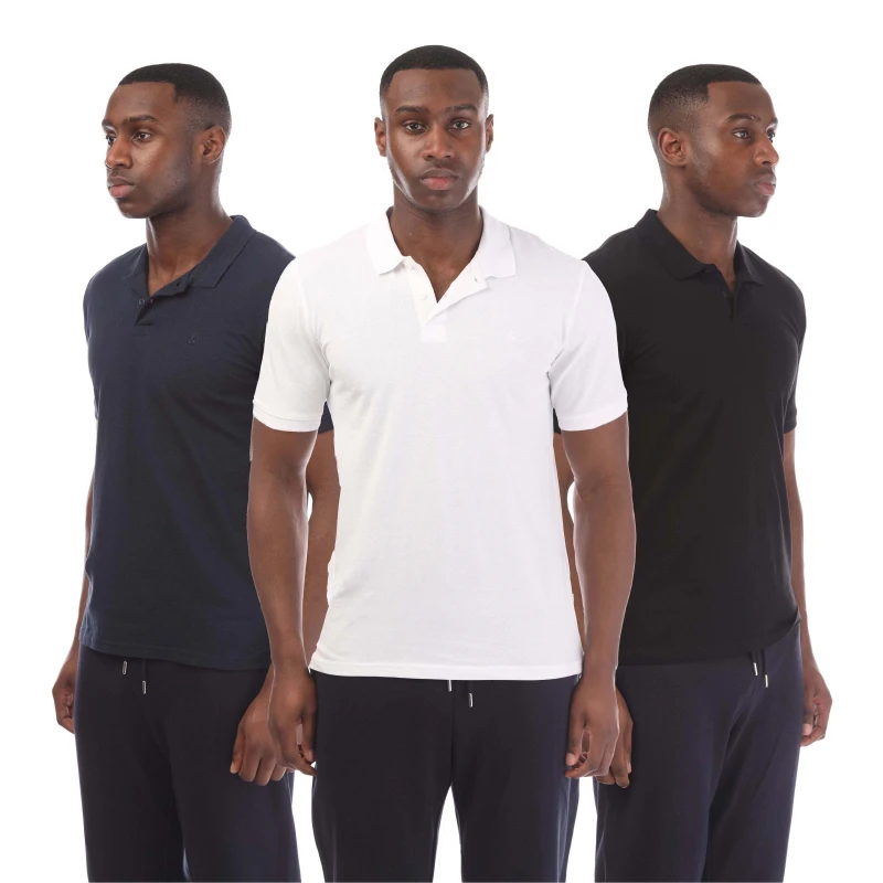 Image of Jack and Jones 3 Pack of Basic Polo Shirts Multi Colour male M
