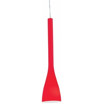 Image of Ideal Lux Lighting - Ideal Lux Flut - 1 Light Small Ceiling Pendant Red, E14