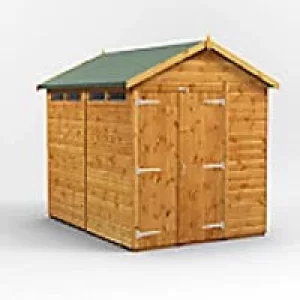 Image of Power Garden Shed 86PASSDD Golden Brown 8x6