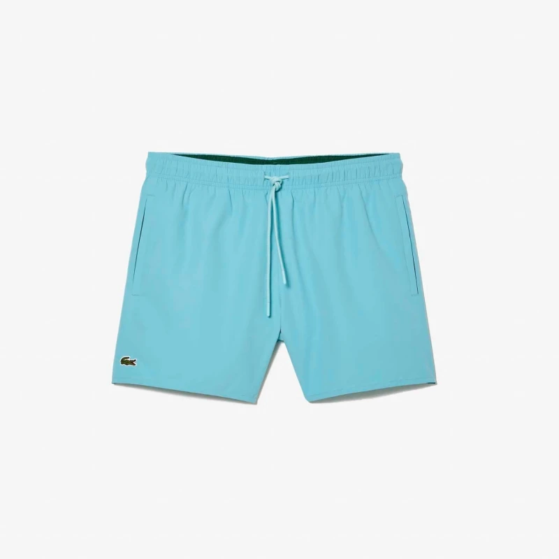 Image of Lacoste Quick Dry Swim Trunks - Blue Blue S