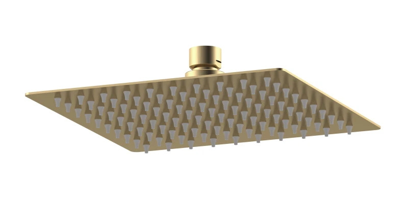 Image of Balterley Square Fixed Head Brushed Brass 200mm in Metallics Metallics Unisex