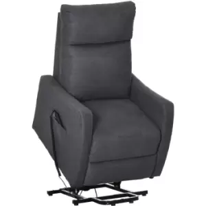 Image of Homcom - Power Lift Chair, Fabric Electric Recliner with Side Pocket, Grey - Grey