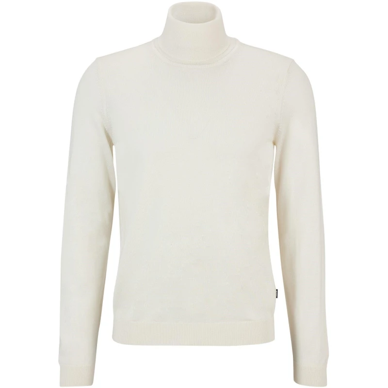 Image of Boss Mens Musso P Crew Sweatshirt Open White male S