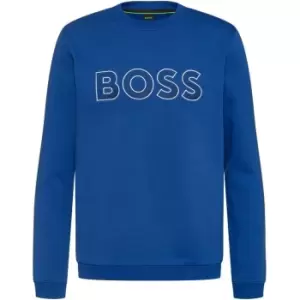 Image of Boss Salbo 1 Crew Sweater Mens - Blue