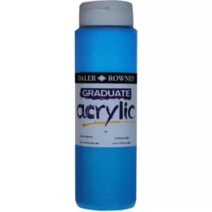 Image of Daler Rowney 123500130 Graduate Acrylic Paint 500ml Coeruleum Hue