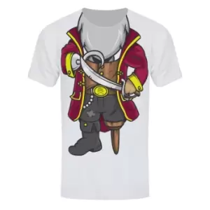 Image of Grindstore Mens Swashbuckling Pirate Sub Costume T Shirt (L) (White)