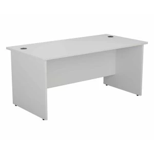 Image of TC Office Rectangular Desk with Panel End Legs 1400 x 800mm, White