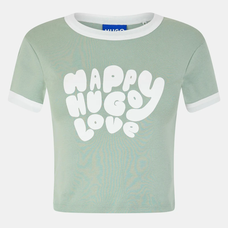 Image of Hugo Womens Dalia Baby Tee Green 328 female 8 (S)