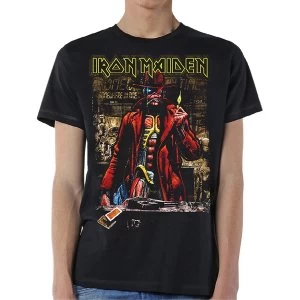 Image of Iron Maiden - Stranger Sepia Unisex Medium T-Shirt - Black
