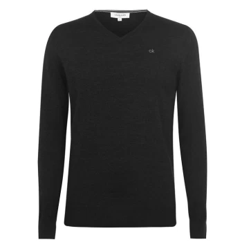 Image of Calvin Klein Golf Merino Sweater - Charcoal