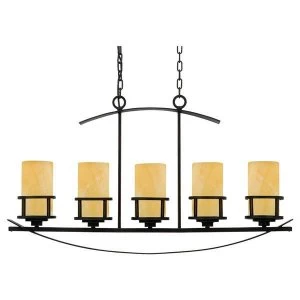 Image of 5 Light Ceiling Island Pendant Bar Bronze, E27