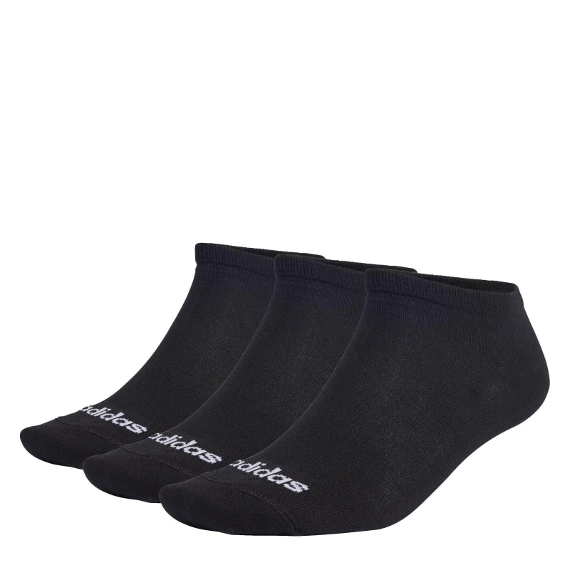 Image of adidas Thin Linear Low-Cut Socks 3P - Black C8 - C13