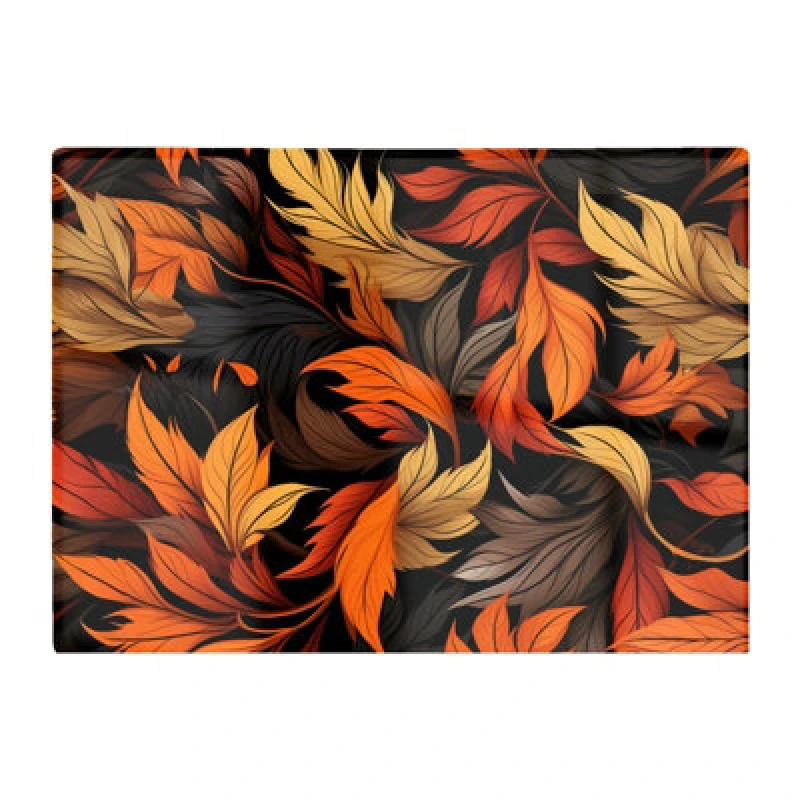 Image of Warren Reed Designer Autumn Leaves Design Glass Chopping Board