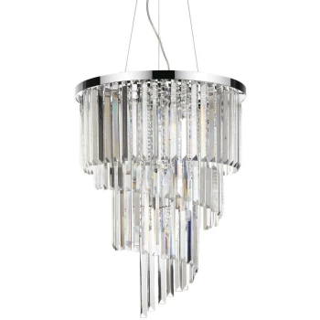 Image of Ideal Lux Carlton - 12 Light Pendant Light Chrome, E14