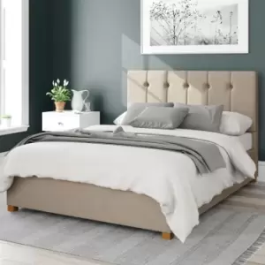 Image of Aspire Hepburn Ottoman Storage Bed Eire Linen Natural Small Double
