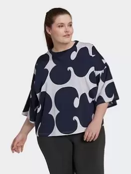 Image of adidas Marimekko T-Shirt (Plus Size) - Purple, Purple, Size 4X, Women