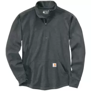 Image of Carhartt Mens Half Zip Thermal Long Sleeve T Shirt S - Chest 34-36' (86-91cm)