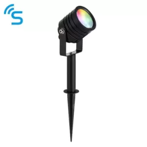 Image of Smart Luminatra Outdoor Integrated LED 2.5W Spike Light Black, IP65