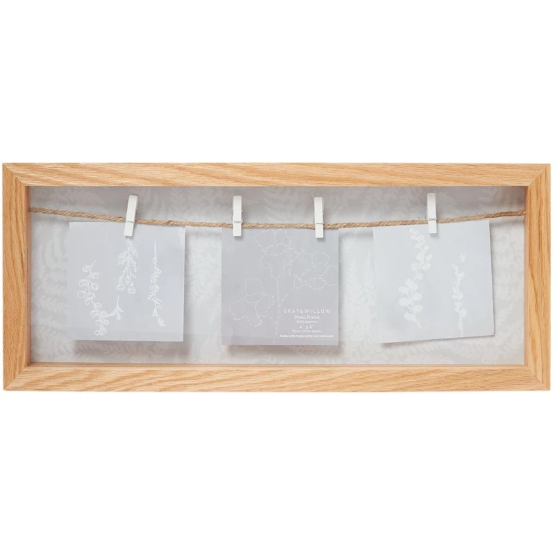 Image of Linea Peg Frame 3 Aperture - Brown Brown 6 Frame