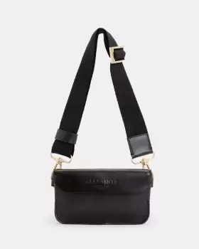 Image of AllSaints Zoe Leather Adjustable Crossbody Bag