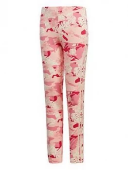 Image of adidas Originals All Over Print Leggings - Print, Ivory, Size 9-10 Years, Women