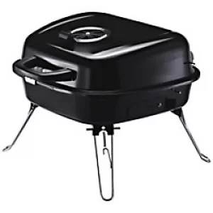 Image of Outsunny BBQ Grill 846-061 Iron, Porcelain Silver Grey