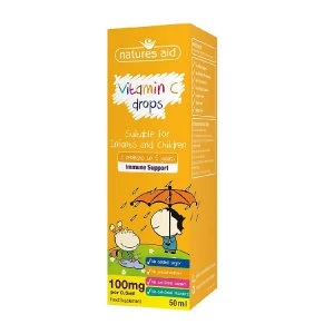 Image of Natures Aid Vitamin C Drops for 3+ months Infants and 5 Years Children 50ml