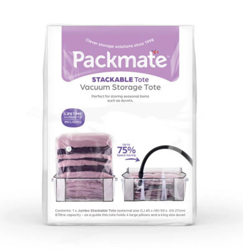 Image of Jumbo Vacuum Storage Tote (65X50X27Cm) By Packmate