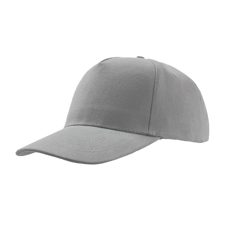 Image of Atlantis Womens Liberty Five Heavy Brush Cotton 5 Panel Cap Pack of 2 in Light Grey Light Grey Female One Size