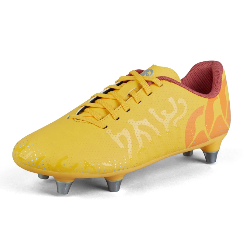 Image of Canterbury Speed Team Junior Soft Ground Rugby Boots - Yellow Yellow 3
