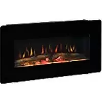 Image of HOMCOM Electric Fireplace Metal, Tempered Glass UK