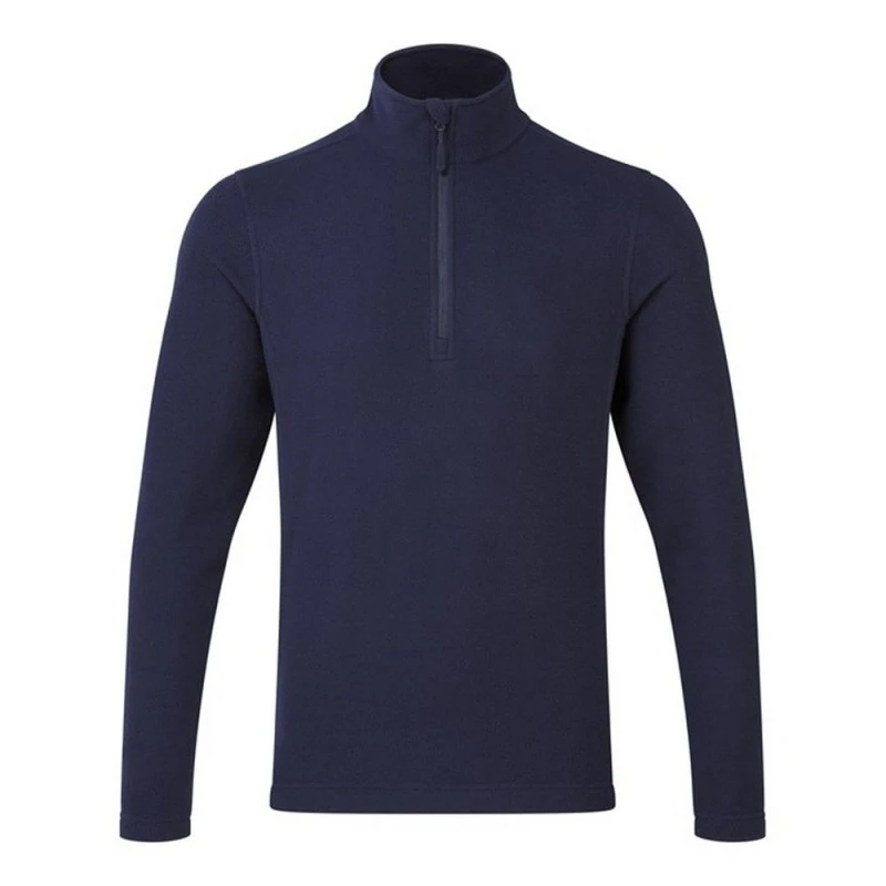 Image of Premier Premier Men Recyclight Quarter Zip Fleece Top in Navy Size: X-Small Navy XS Male 5063425828890