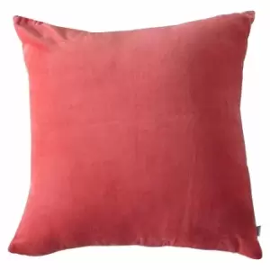 Image of Crossland Grove Cotton Velvet Cushion Coral 500x500mm