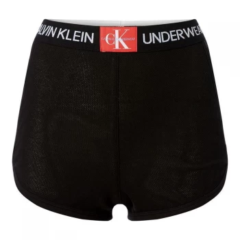 Image of Calvin Klein Logo Badge Shorts - BLACK