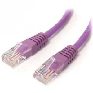 Image of StarTech 6ft Cat5e Purple Molded RJ45 UTP Cat 5e Patch Cable 6ft Patch Cord