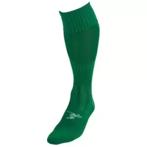Image of Precision Childrens/Kids Pro Plain Football Socks (12 UK Child-2 UK) (Emerald Green)