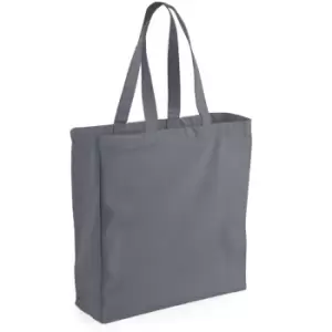 Image of Westford Mill Classic Canvas Shopper (One Size) (Graphite Grey)