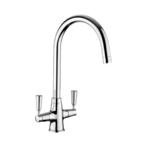 Image of Rangemaster TAC2CM/CM Aquaclassic 2 Dual Lever Monobloc Tap - Chrome Finish