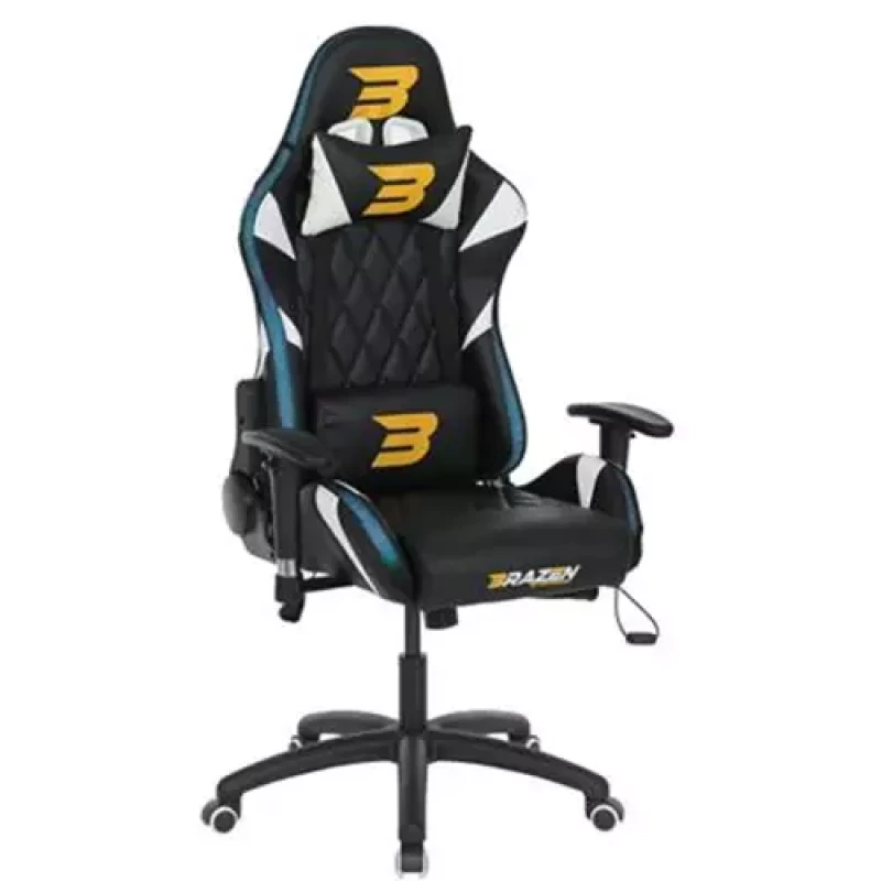Image of BraZen Venom Elite Esports RGB PC Gaming Chair - Black / White