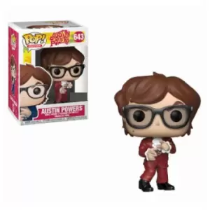 Image of Austin Powers Austin in Red Suit EXC Pop! Vinyl Figure